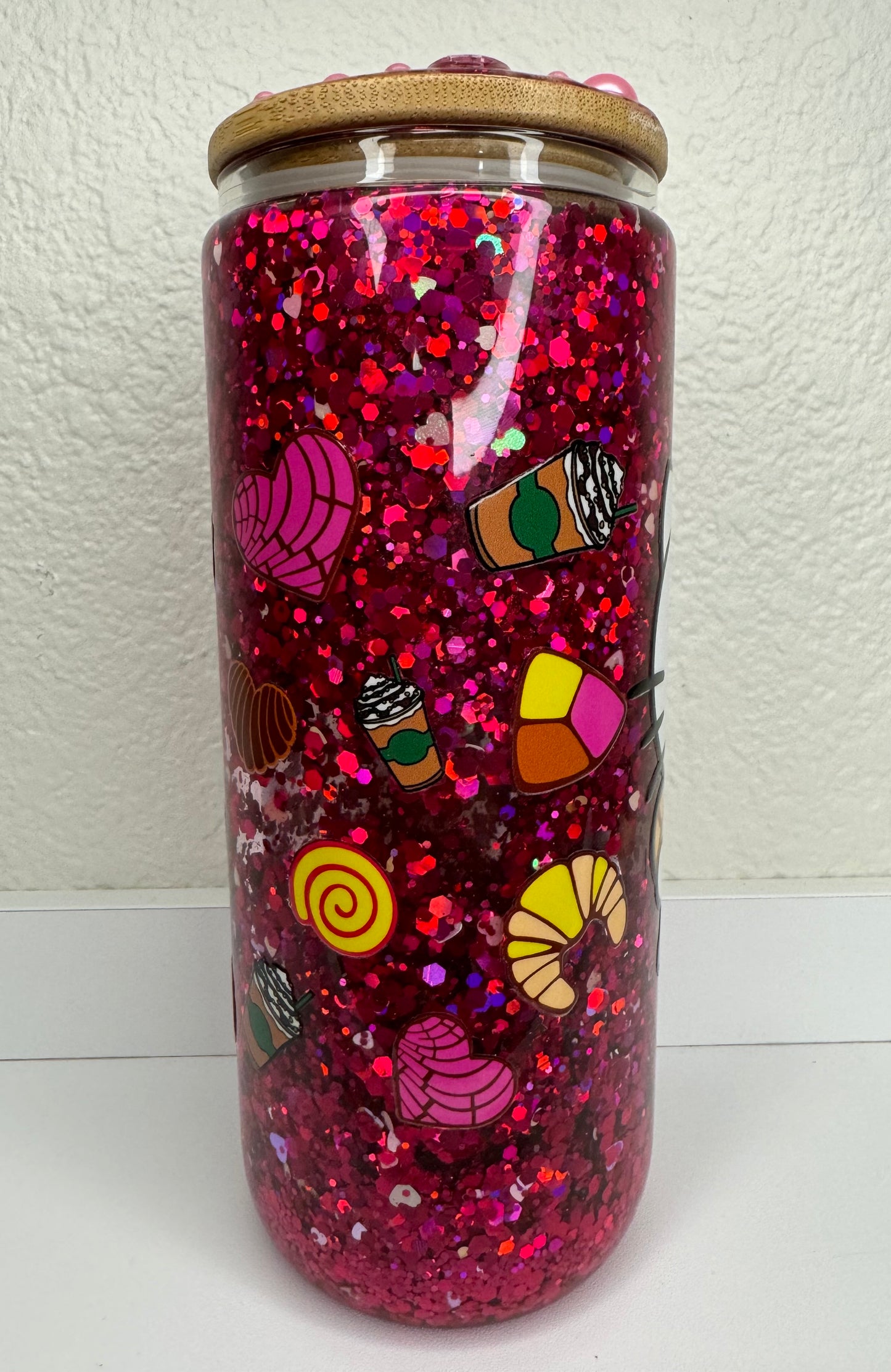 HK w/ Concha 16oz Snowglobe Glass Tumbler