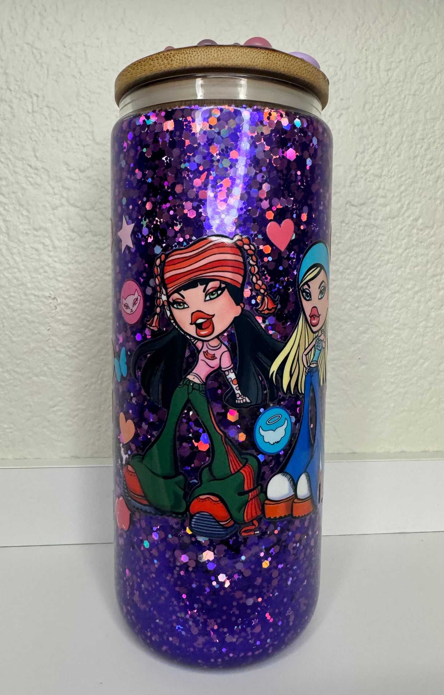 B Dolls 16oz Snowglobe Glass Tumbler