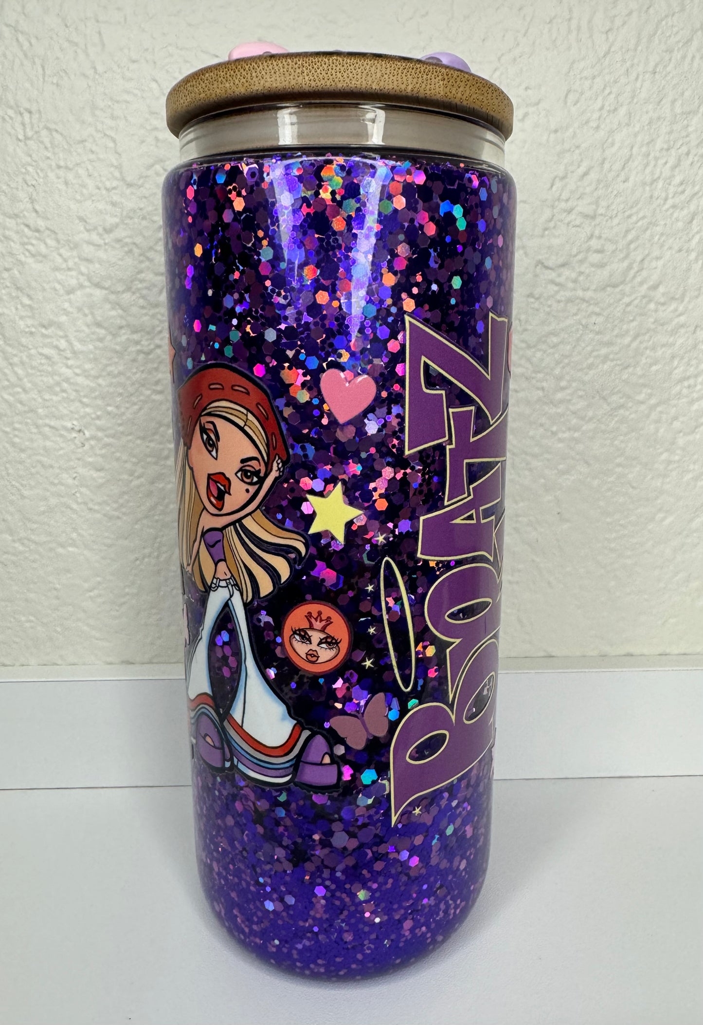 B Dolls 16oz Snowglobe Glass Tumbler